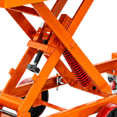 Extra Large Spring Scissor Lift Trolley with Centre Wheel Kit-Hammerox Industrial