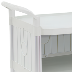 Extra Long 3 Tier Service Trolley with Side Panels-Hammerox Industrial