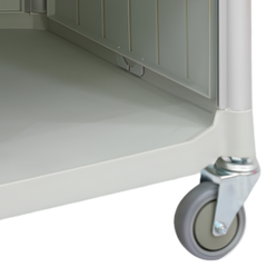 Extra Long 3 Tier Service Trolley with Side Panels-Hammerox Industrial