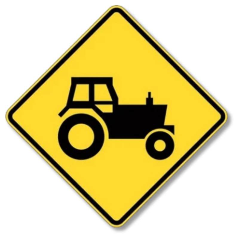 Farm Machinery Sign Class 1 Reflective 600 x 600mm