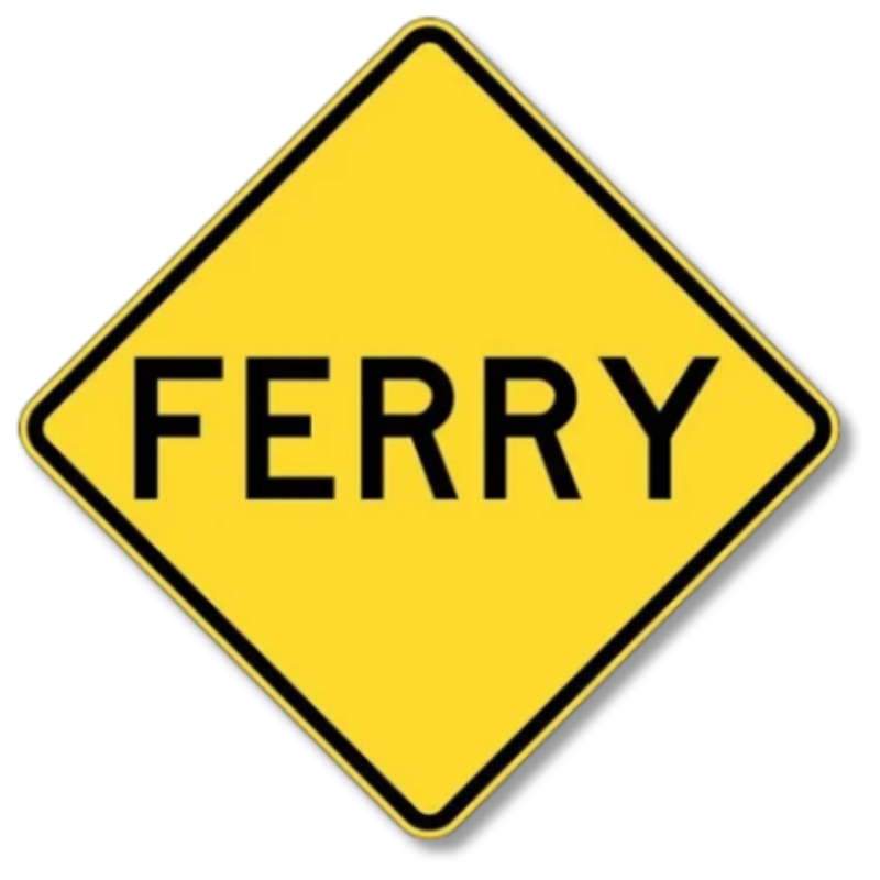 Ferry Sign Class 1 Reflective 600 x 600mm