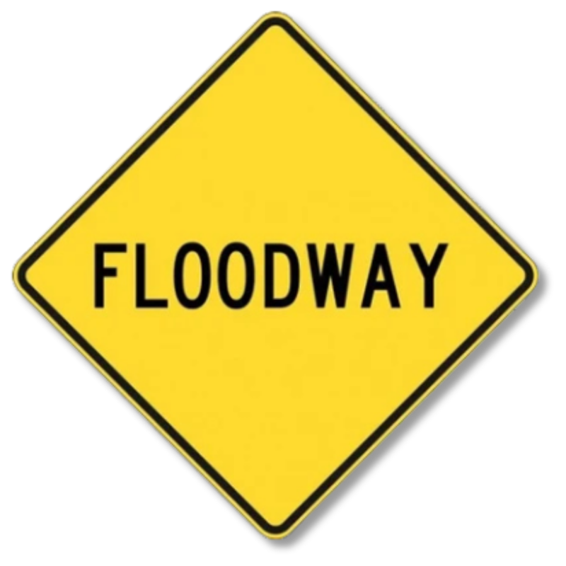 Floodway Sign Class 1 Reflective 600 x 600mm