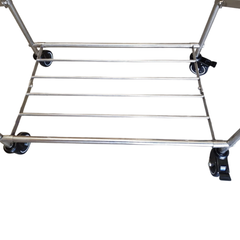 Foldable Stainless Steel Linen Housekeeping Trolley-Hammerox Industrial