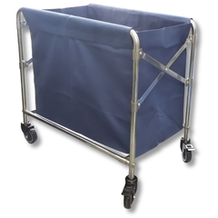 Foldable Stainless Steel Linen Housekeeping Trolley-Hammerox Industrial