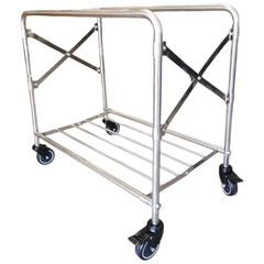 Foldable Stainless Steel Linen Housekeeping Trolley