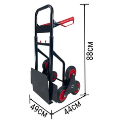Foldable Stair Climbing Hand Trolley with 6 Wheels