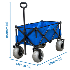 Folding Wagon Trolley with Beach Wheels-Hammerox Industrial