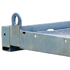 Forklift & Crane Transport Platform with Folding Ramp-Hammerox Industrial