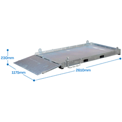 Forklift & Crane Transport Platform with Folding Ramp-Hammerox Industrial