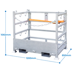 Forklift Gas Cylinder Storage Cage-Hammerox Industrial