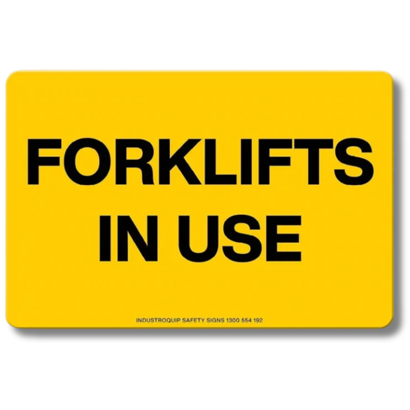 Forklifts in Use Swing Stand Sign