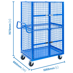 Full Cage Trolley with Double Swing Doors-Hammerox Industrial