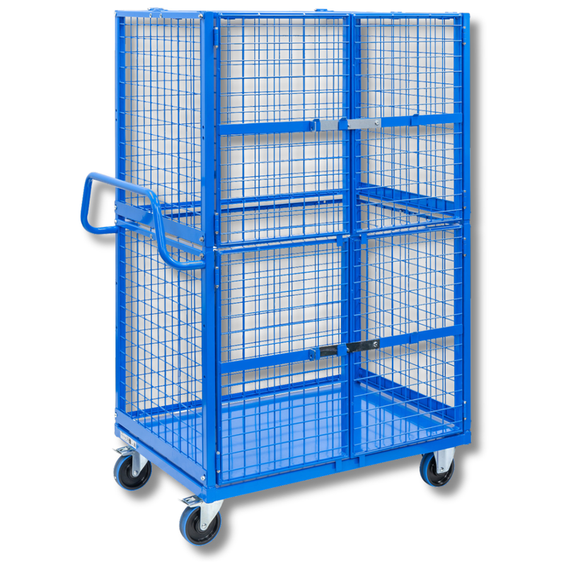 Full Cage Trolley with Double Swing Doors-Hammerox Industrial
