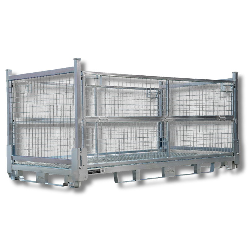 Full Height Double Width Storage Cage-Hammerox Industrial