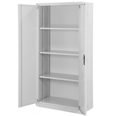 Full Height Stationery Cabinet - White-Hammerox Industrial