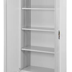 Full Height Stationery Cabinet - White-Hammerox Industrial