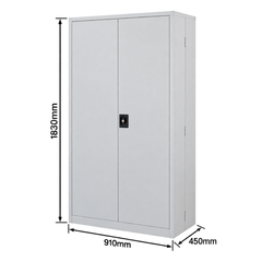 Full Height Stationery Cabinet - White-Hammerox Industrial