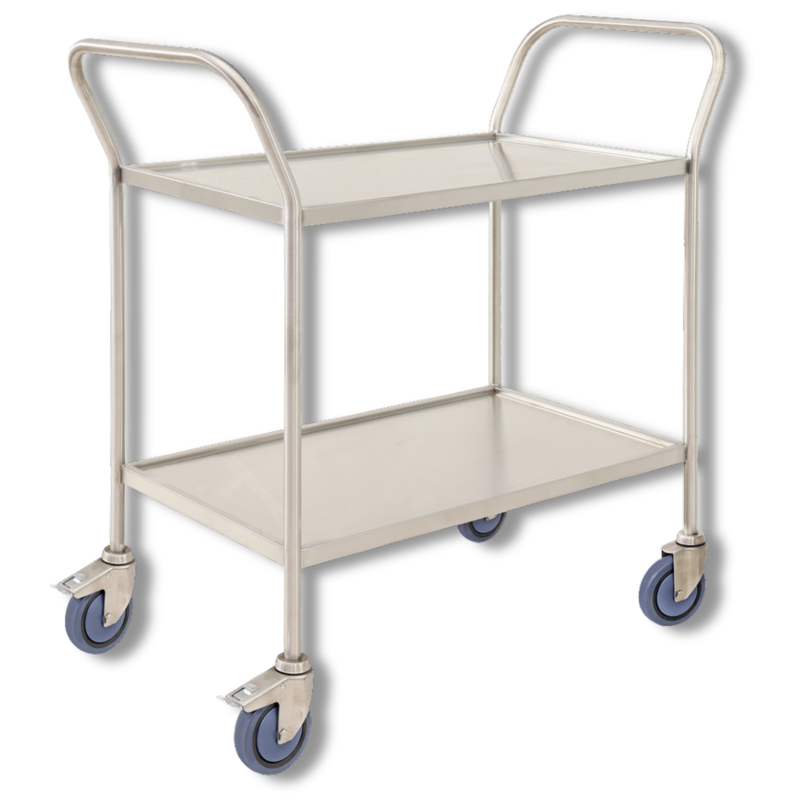 Fully Welded 2 Tier Stainless Steel Trolley-Hammerox Industrial