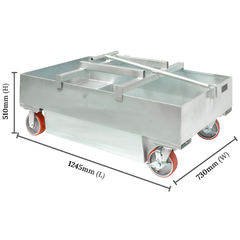 Galvanised Drum Trolley with Bund 230L-Hammerox Industrial
