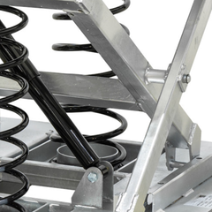 Galvanised Spring Pallet Elevator with Pallet Truck Base-Hammerox Industrial