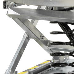 Galvanised Spring Pallet Elevator with Pallet Truck Base-Hammerox Industrial