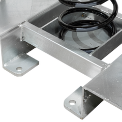 Galvanised Spring Pallet Elevator with Pallet Truck Base-Hammerox Industrial