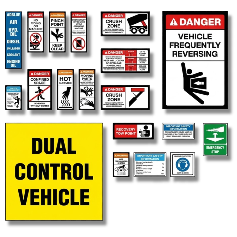 Garbage Truck Safety Sticker Pack
