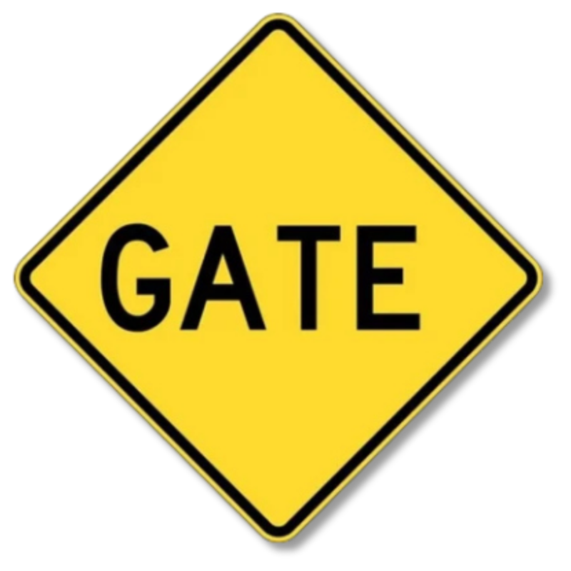 Gate Sign Class 1 Reflective 600 x 600mm
