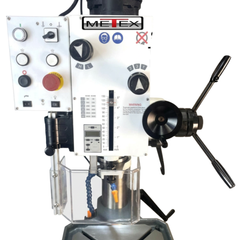 Geared Head Pedestal Drill Press with Coolant & Tapping - Metex-Hammerox Industrial