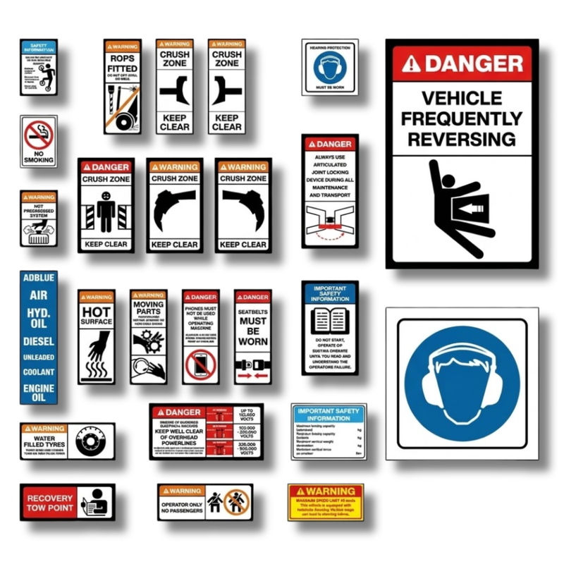 Grader Safety Sticker Pack