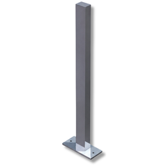 Guardrail Post with Base Plate - SENTRY