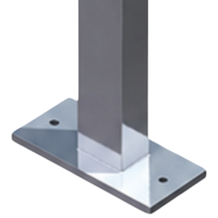 Guardrail Post with Base Plate - SENTRY