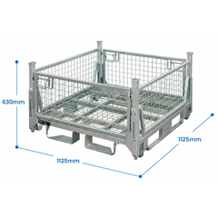 Half Height Collapsible & Stackable Stillage Cage-Hammerox Industrial