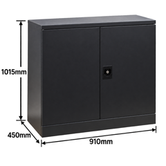 Half Height Stationery Cabinet - Dark Grey-Hammerox Industrial