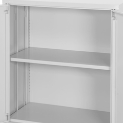 Half Height Stationery Cabinet - White-Hammerox Industrial