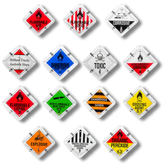 Hazchem Dangerous Goods Multi Flip Truck Sign Kit