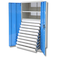 Heavy Duty 10 Drawer Cabinet 10 x 100mm Drawers-Hammerox Industrial