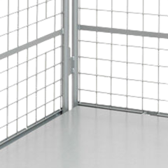 Heavy Duty 3-Sided Mesh Cage Trolley 1100 x 850 x 1700mm-Hammerox Industrial