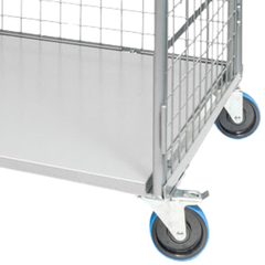 Heavy Duty 3-Sided Mesh Cage Trolley 1100 x 850 x 1700mm-Hammerox Industrial