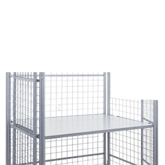 Heavy Duty 3 Sided Mesh Cage Trolley with Doors-Hammerox Industrial