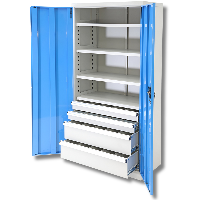 Heavy Duty 4 Drawer Cabinet 2 x 100mm & 2 x 200mm Drawers-Hammerox Industrial