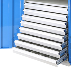 Heavy Duty 8 Drawer Cabinet 8 x 100mm Drawers-Hammerox Industrial