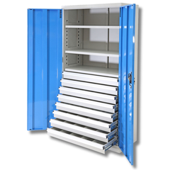Heavy Duty 8 Drawer Cabinet 8 x 100mm Drawers-Hammerox Industrial