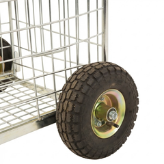Heavy Duty Court Trolley with Pneumatic Rear Wheels-Hammerox Industrial