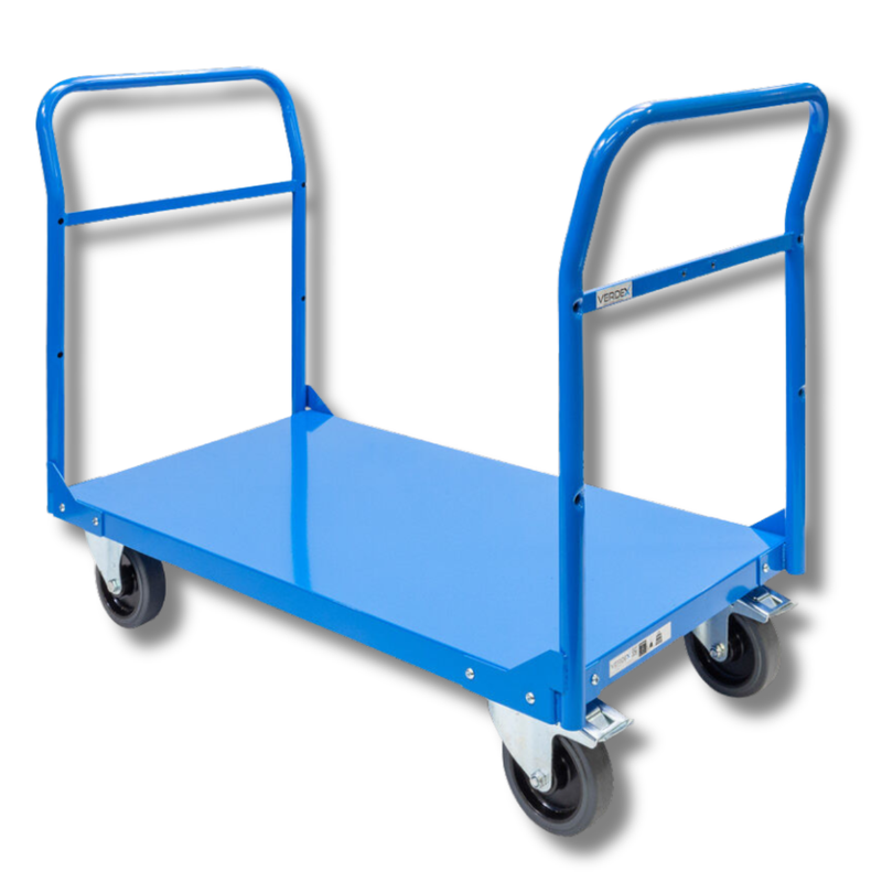 Heavy Duty Double Handle Platform Trolley-Hammerox Industrial