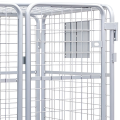 Heavy Duty Mesh Cage Trolley with Doors & Roof-Hammerox Industrial