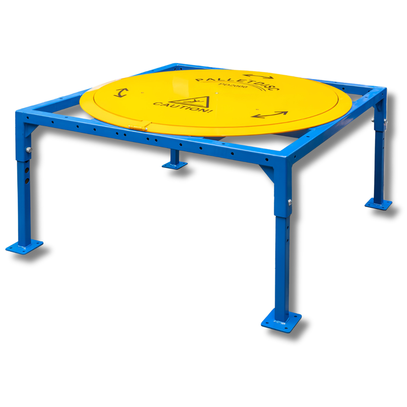 Heavy Duty Pallet Stand with Tall Adjustable Legs & Turntable-Hammerox Industrial