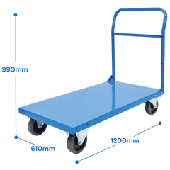 Heavy Duty Single Handle Platform Trolley-Hammerox Industrial