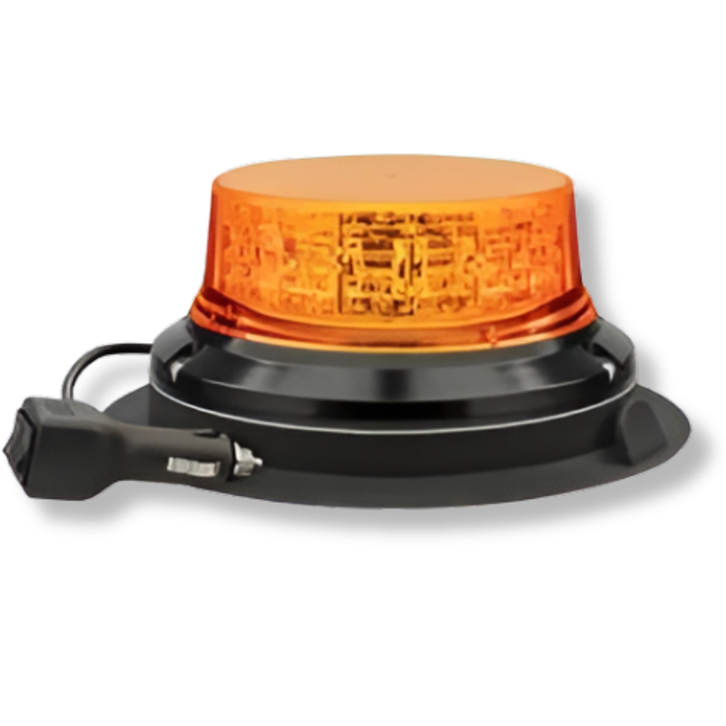 Heavy Duty Magnetic LED Low Profile Beacon with 3.5m Cigarette Plug - Ionnic