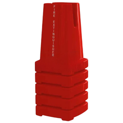 Heavy Duty Poly Portable Fire Extinguisher Stand with Sign - Exoguard